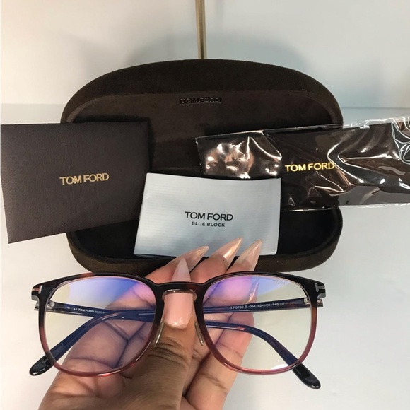 New Authentic TOM FORD TF5700-B 052 BLUE CONTROL Eyeglasses - Picture 11 of 16